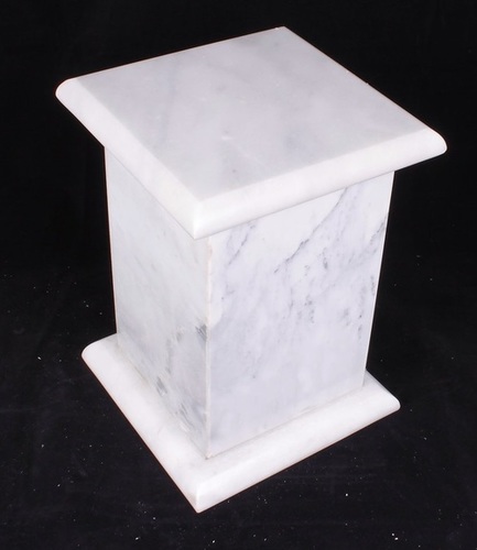 White/ Gray  Tall Aluminum Urn