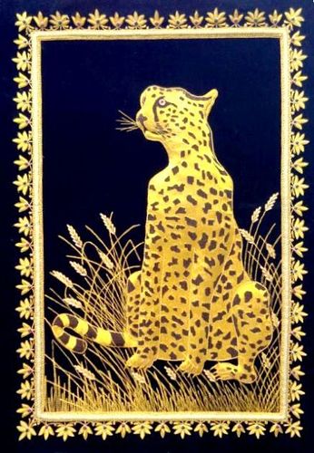 Jewel carpets / animal figures / zari embroidery