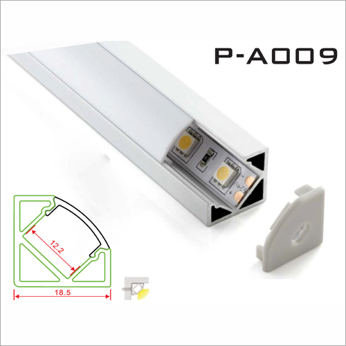 Aluminium Flat LED Strips Corner Profile