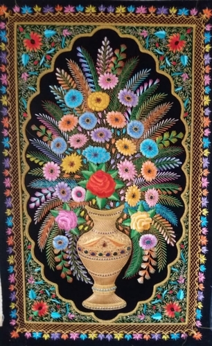 silk thread hand embroidery wall hanging carpets