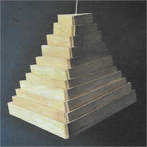 Pyramid Lampshade - Wood Variable Dimensions Beige | Unique Design Ambient Lighting Energy Efficient Easy Installation