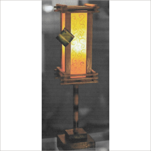 Standing Lampshade - Wood and Fabric 18x6 inches | Elegant Design Warm Lighting Easy Assembly