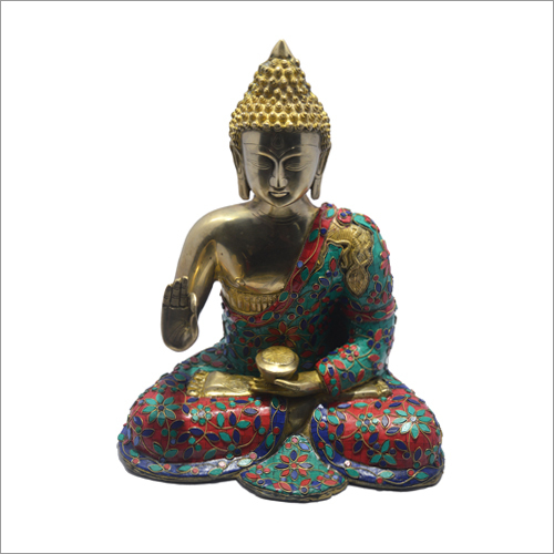 Black Antique Decorative Brass Buddha Statue