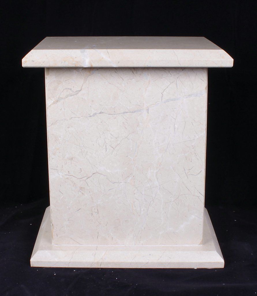 Beige Tall Marble Urn