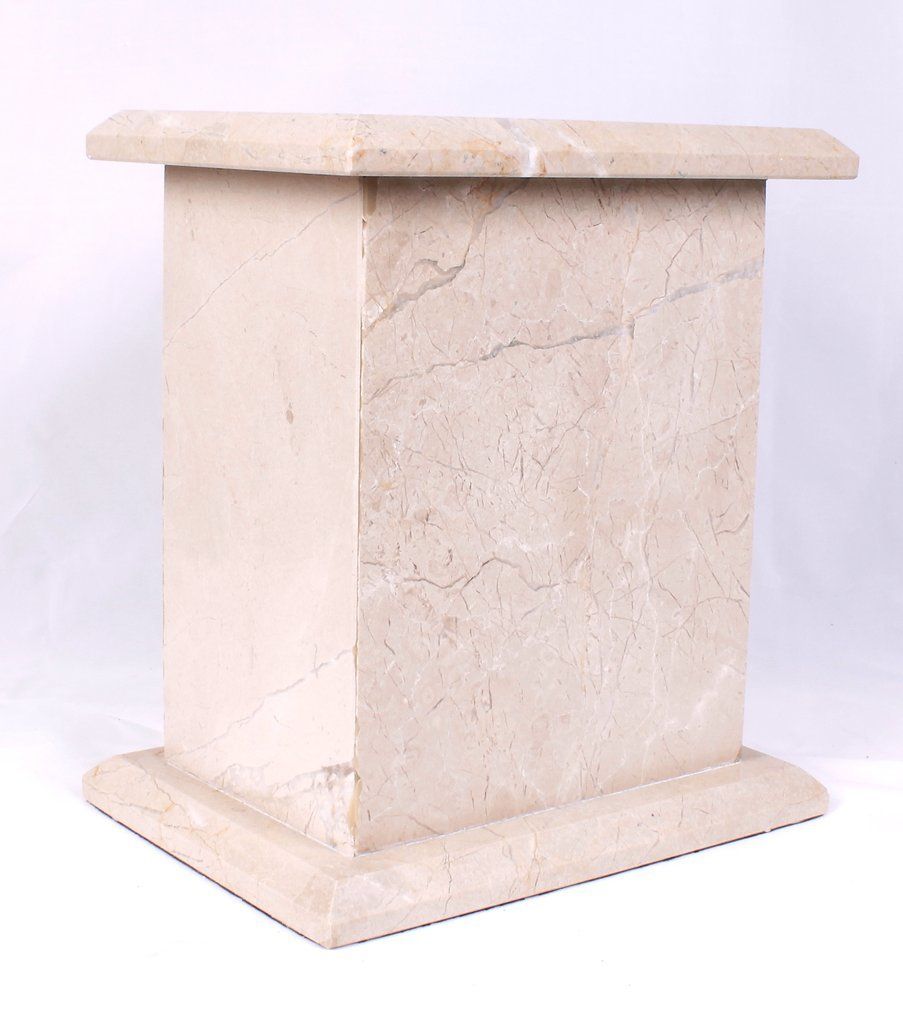 Beige Tall Marble Urn