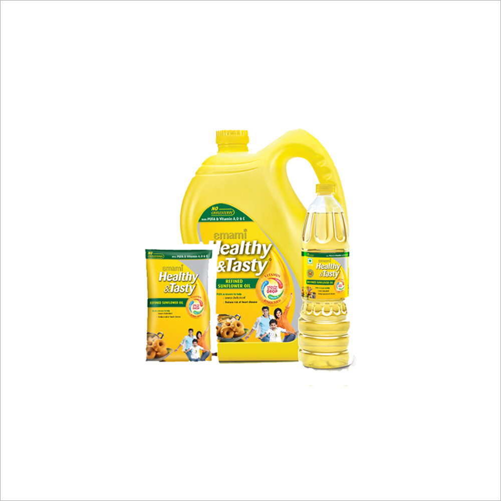 Emami Sunflower Oil - Sunflower Seeds, Multiple Sizes, Yellow | Expeller Pressed, Pure Oil, Versatile Use