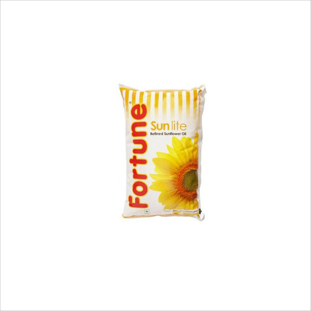 Fortune Sunlite Refined Oil - Plastic Pouch, Various Sizes | Pure Sunflower, Healthy Cooking, Versatile Use