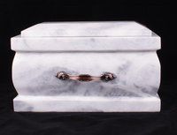 Black Zebra Marble Casket Aluminum