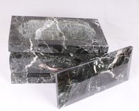 Black Zebra Marble Casket Aluminum
