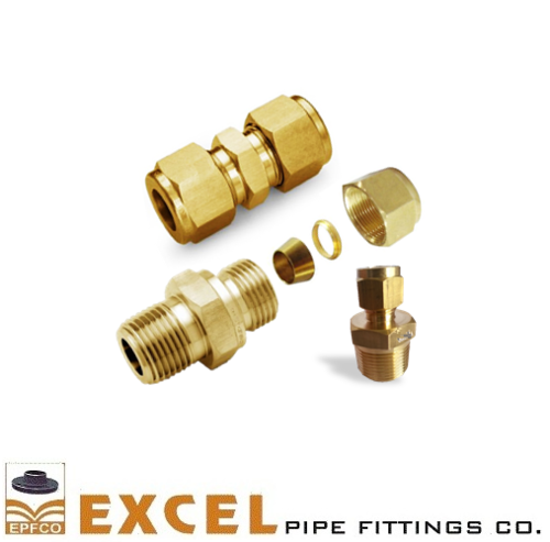 Yellowish Brass Tube Fittings