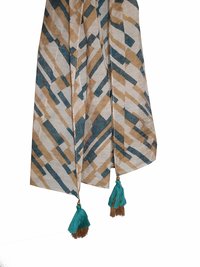 Printed Stole With Fancy Tassels