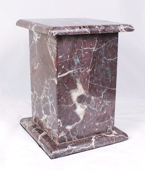 Black Zebra Marble Aluminum Urn