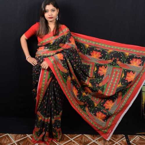 Cotton silk printed saree