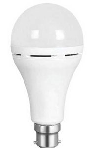 12w Rechargeable Bulb - Pbt Material, 135x65x65 Mm, Cool White Color, 220v Input, 130 Lm/w, 6-8h Charging, 3-4h Backup, 0.9 Power Factor, B22 Base