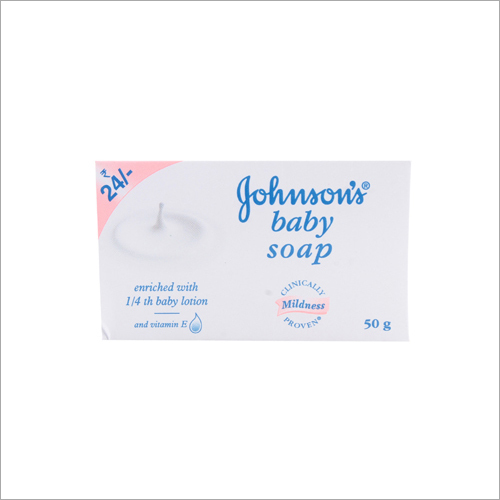 White 50 Gm Johnson Baby Soap