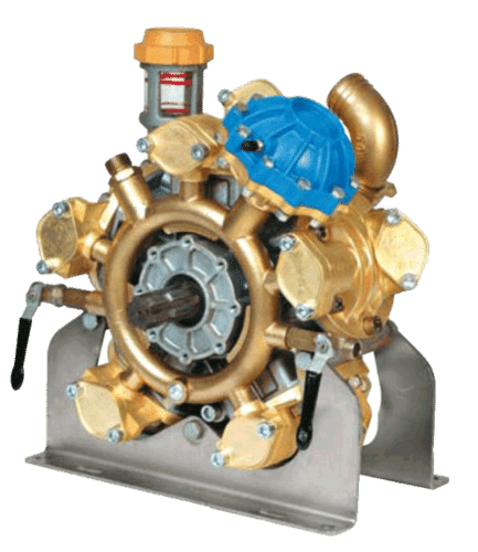 Heavy Duty Brass Five Piston Semi-Hydraulic Diaphragm Pump