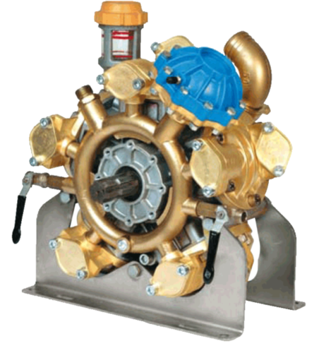 Heavy Duty Brass Five Piston Semi-Hydraulic Diaphragm Pump