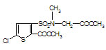 5-Chloro-3-[N-(methoxycarbonylmethyl)-N-methylsulfamoyl]-thiophene2-carboxylic acid methyl ester