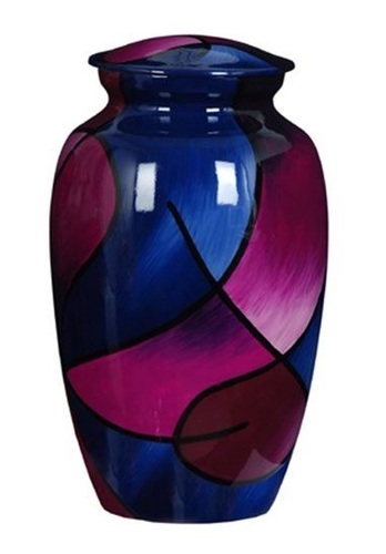 Multi-Color Abstract Hand Painted Cremation Urn