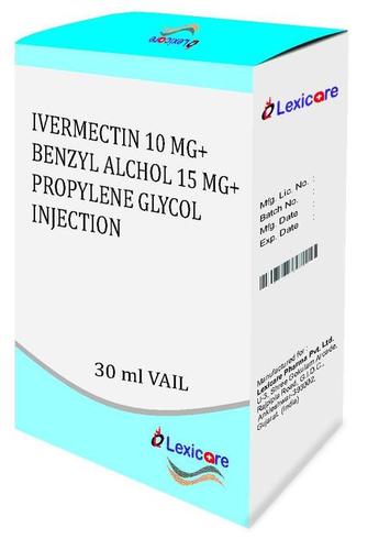 Ivermectin 10mg  and Propylene Glycol Injection