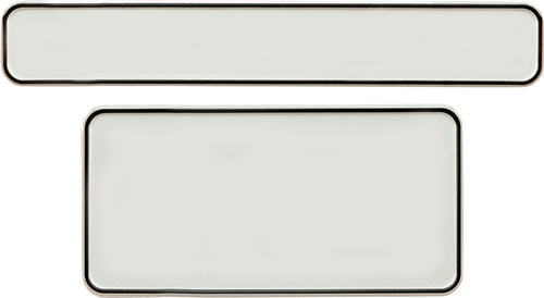 Bike Number Plates - Chromatised Aluminium, 12x6 Inches, Retro Reflective Sheet, Lightweight Design, Superior Punching Quality, Anti-Corrosive Back Side Coating, Warranty 1 Year