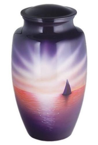 Sunset Sail Hand Painted Cremation Urn