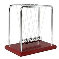Newton's Law Cradle - Stainless Steel, Lab-grade Design | Ideal For Demonstrating Principles Of Newtonian Physics, Stable Base For Accurate Experiments
