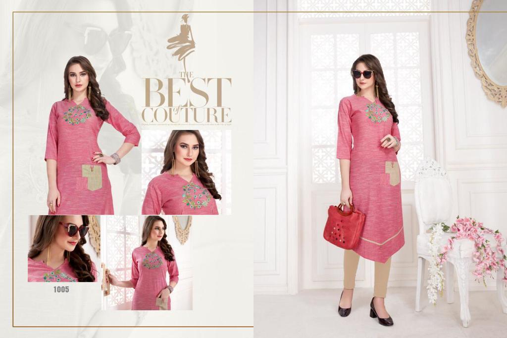 Fancy Embroidery Work Kurtis