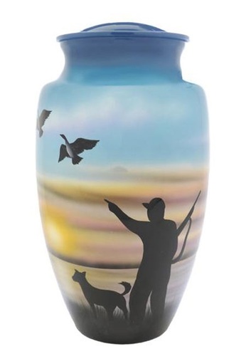 Hunters Solitude Hand Painted Cremation Urn