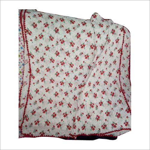 Ladies Cotton Print Samosa Lace Dupatta