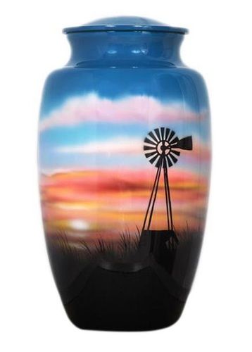 Sunset in the Heartland Hand Painted Cremation Urn