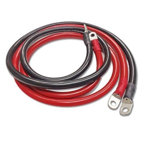 Battery Cables 25 mm Red and Black - XLPE Insulation, 1 Feet Length, 112 Amp Current Capacity, Fire Retardant, Copper Lugs with Heat Shrink Protection