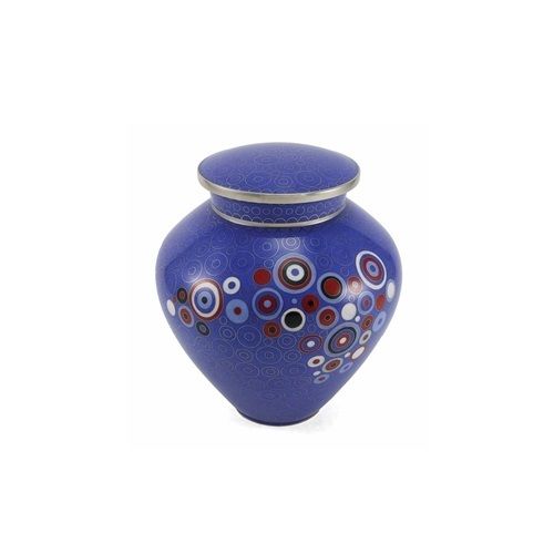 Blue Opulence Cloisonne Copper & Enamel Cremation Urn