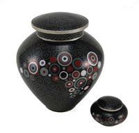 Onyx Opulence Cloisonne Copper & Enamel Keepsake Cremation Urn