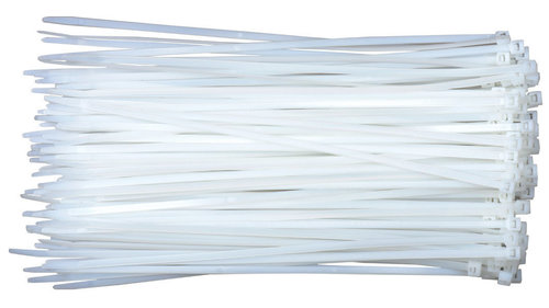 Gripit Cable Tie - Nylon 66 300x4.8mm White | UV Resistant Wire Tags Pack of 100 Suitable for Solar Use Certified by Central Institute of Plastics Engineering and Technology