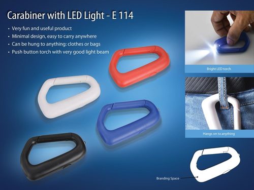CARABINER WITH LED LIGHT (WITH BATTERY