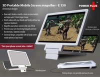 3d Portable Mobile Screen Magnifier (universal Design) - Pvc Material, 22.2 X 17.7 X 2.8 Cm, Black & White Color | Manual Operation, Folding Design, Eye-friendly Viewing Experience