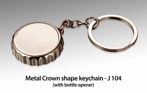 Bottle Opener Keychain - Metal, 7.3x3.5 cm, 24g | Round Design, Small Pocket Size, Engravable Feature, Integrated Bottle Opener