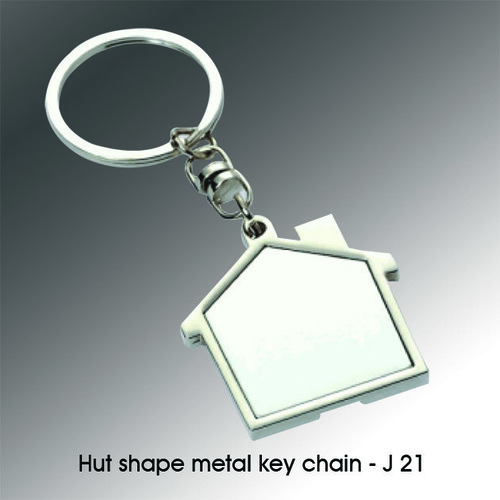 Round Hut Shape Metal Keychain