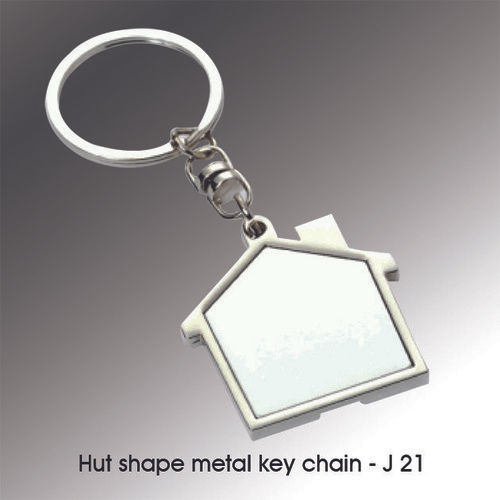 Round Hut Shape Metal Keychain