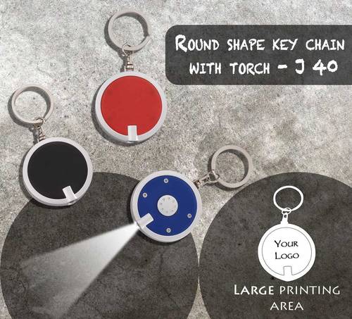 Torch Keychain Round