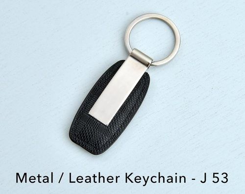 Metal Leather Keychain