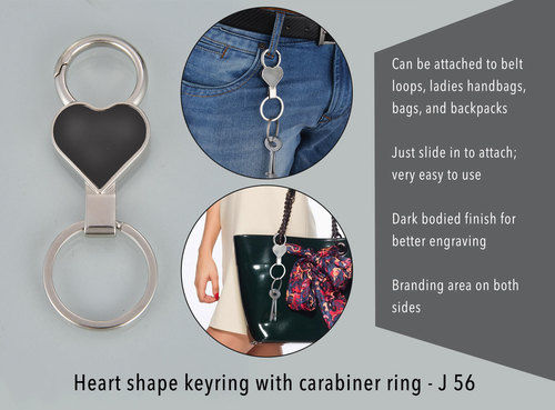 Metal Heart Shape Keyring