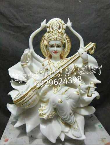 Goddess Saraswati Marble Statue