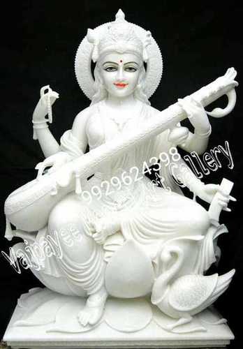 White Marble Saraswati Statue