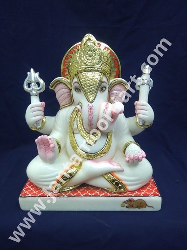 White Marble Ganpati Statue
