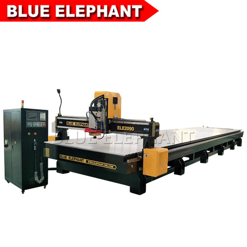 Ele2090 3 Axis Cnc Router - 2000x9000x200mm, 13.5kw Air Cooling Spindle & High Precision Linear Guide Rail | Ideal For Aluminum Cutting In Shipbuilding