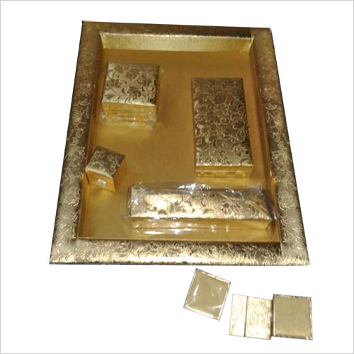 Golden Jewellery Gift Packaging Tray