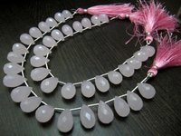 Rose Quartz 10x14mm Tear Drop Shape Hydro Quartz Beads