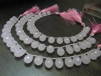 Rose Quartz 10x14mm Tear Drop Shape Hydro Quartz Beads